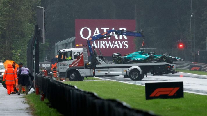 Lance Stroll, Aston Martin, 2024 Belgian Grand Prix.