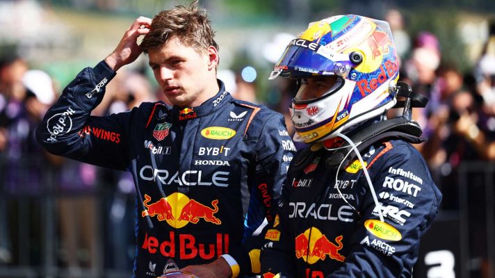 Sergio Perez Max Verstappen Red Bull Racing Belgium GP PlanetF1