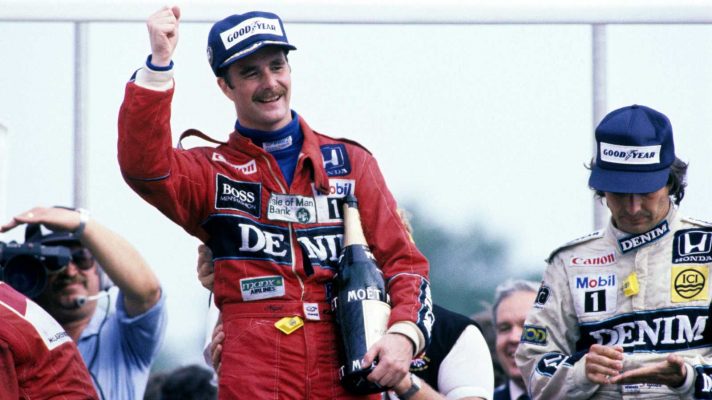 Williams teammates Nigel Mansell and Nelson Piquet PlanetF1
