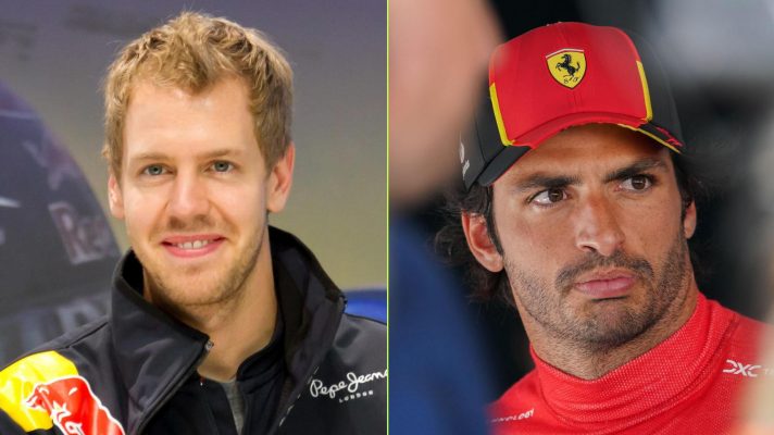 Red Bull's Sebastian Vettel and Ferrari's Carlos Sainz.