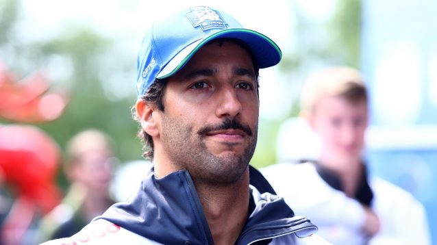 Daniel Ricciardo in an RB hat