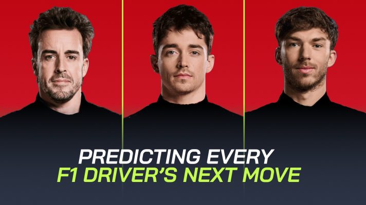 Fernando Alonso, Charles Leclerc and Pierre Gasly