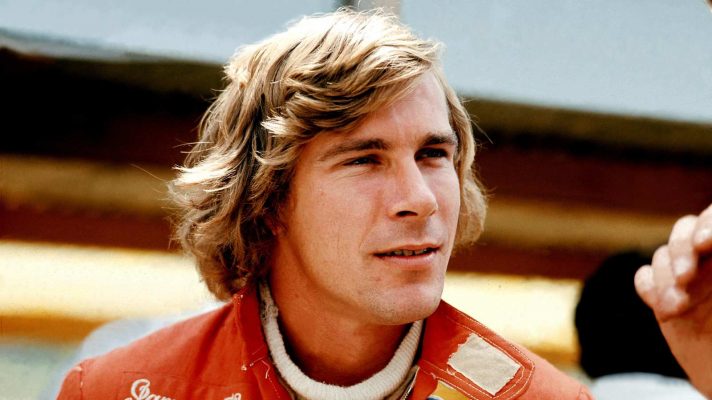 A young James Hunt looks off into the distance