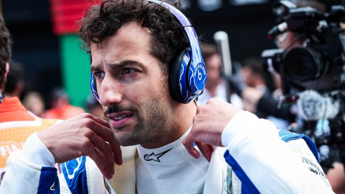 Daniel Ricciardo wearing headphones ahead of the grand prix