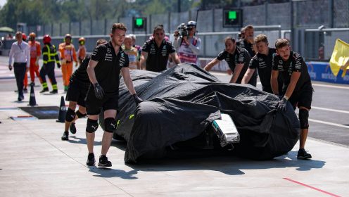 Kimi Antonelli crashes just 10 minutes into first FP1 run for Mercedes in Monza