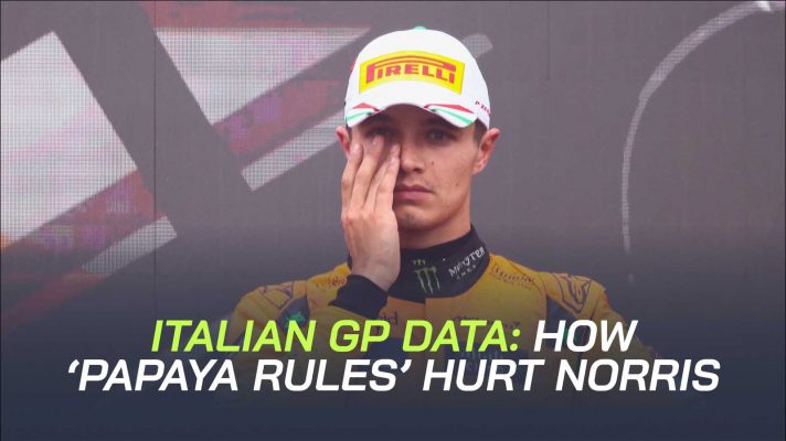 Lando Norris finished third at the Italian GP.