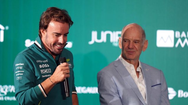Fernando Alonso with Adrian Newey at Aston Martin.