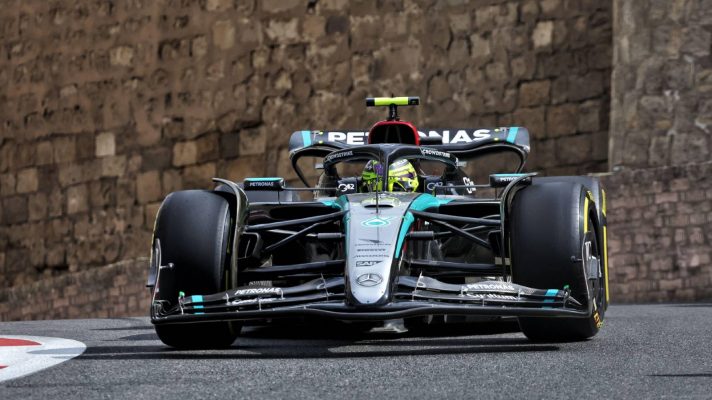 Lewis Hamilton, Mercedes, 2024 Azerbaijan Grand Prix.