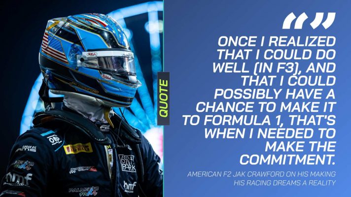 Formula 2 driver Jak Crawford PlanetF1 exclusive