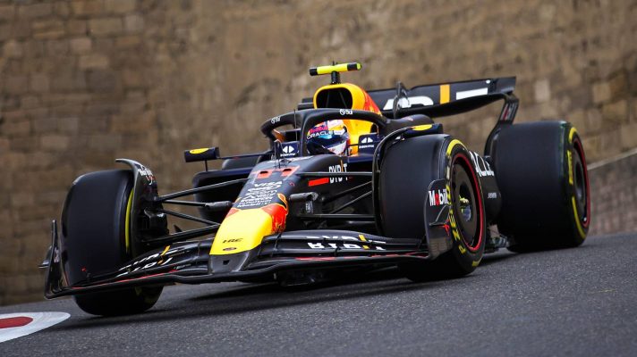 Sergio Perez in the Red Bull RB20 at the 2024 Azerbaijan Grand Prix.