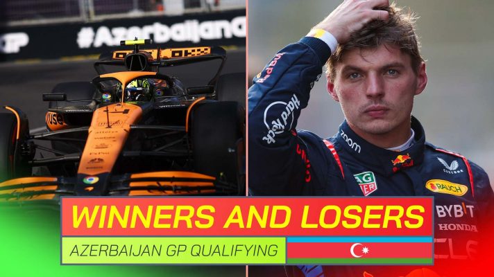 McLaren's Lando Norris and Red Bull's Max Verstappen at the 2024 Azerbaijan Grand Prix.