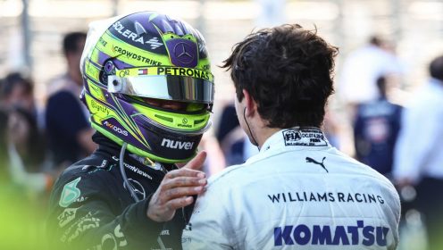 ‘Crazy’ Lewis Hamilton moment revealed by Franco Colapinto in untelevised Baku footage
