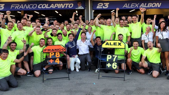 Williams celebrate a double points haul in Baku