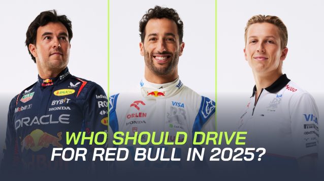 Sergio Perez, Daniel Ricciardo and Liam Lawson