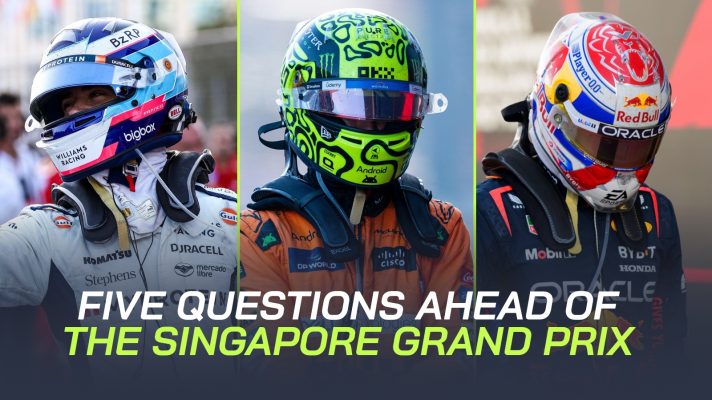 Franco Colapinto, Lando Norris and Max Verstappen