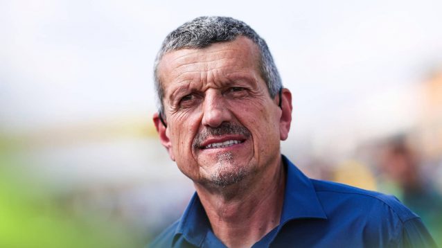 A close-up shot of Guenther Steiner on the grid in Hungary