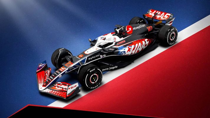 Haas' 2024 United States Grand Prix livery revealed.