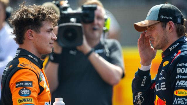 Lando Norris and Max Verstappen