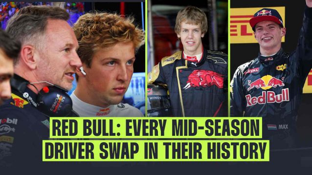 Every mid-season driver swap Red Bull have made in their F1 history.