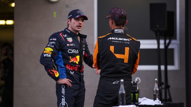 Max Verstappen and Lando Norris at the Mexican Grand Prix