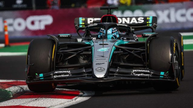 George Russell at the Mexico City GP.