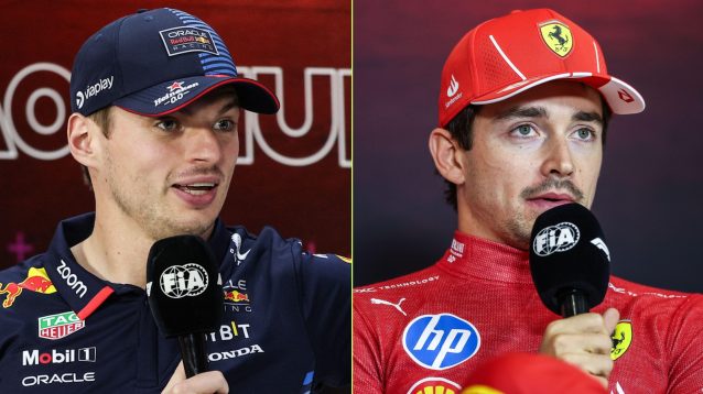 Max Verstappen and Charles Leclerc