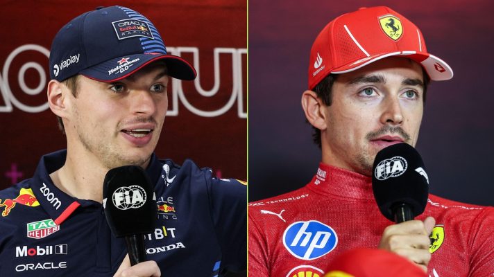 Max Verstappen and Charles Leclerc