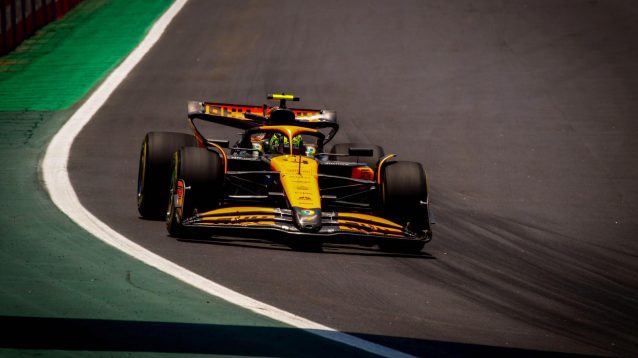 Lando Norris in Sprint qualifying at the Brazilian Grand Prix.