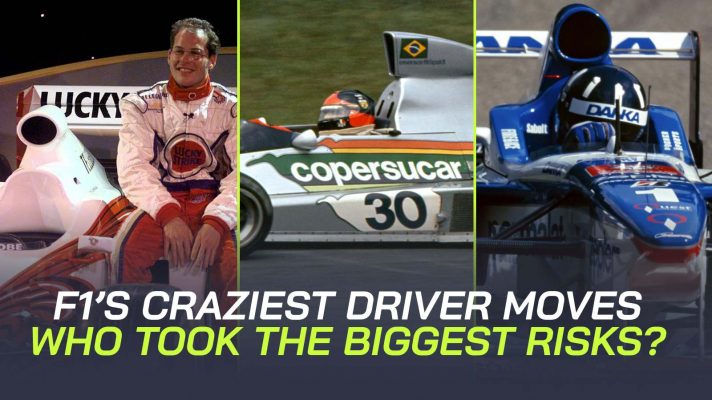 Jacques Villeneuve, Damon Hill, and Emerson Fittipaldi feature on the list of craziest F1 driver moves.