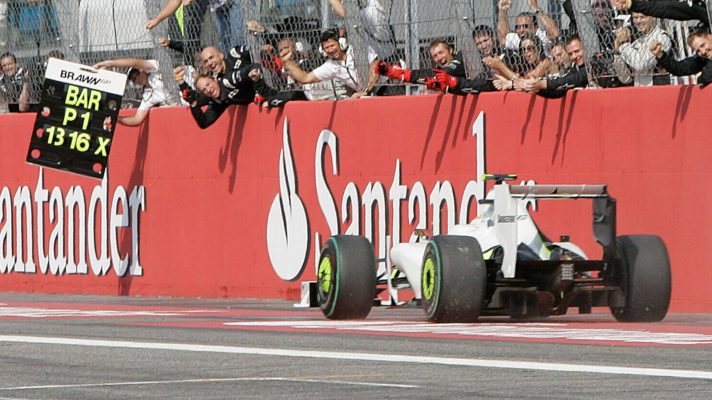 Rubens Barrichello wins in a Brawn GP