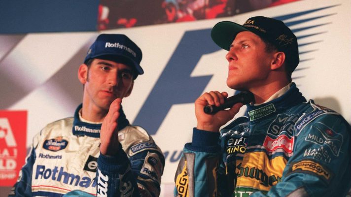 Damon Hill and Michael Schumacher