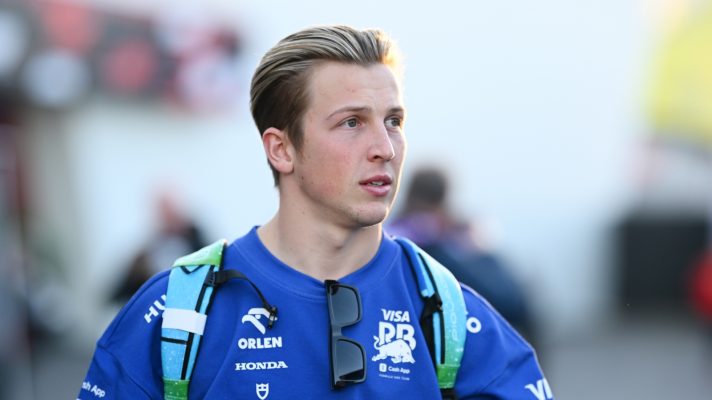 Liam Lawson in the Las Vegas paddock