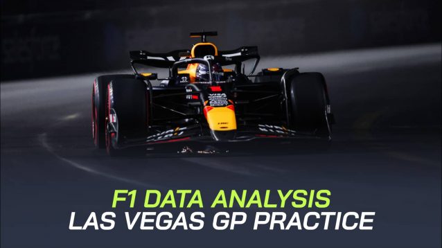 Max Verstappen on track in Las Vegas GP practice
