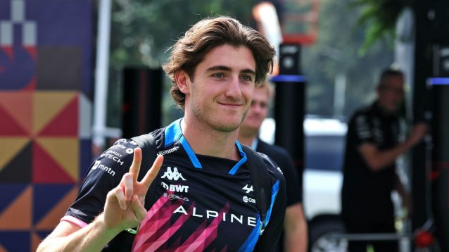 Jack Doohan V sign as he enters the paddock