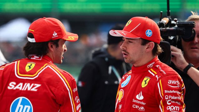 Carlos Sainz and Charles Leclerc speaking