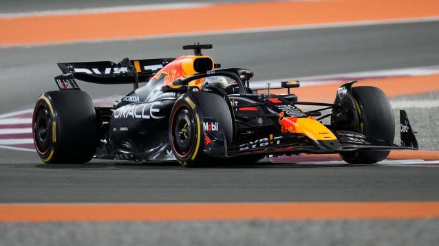 Max Verstappen during qualifying in Qatar.