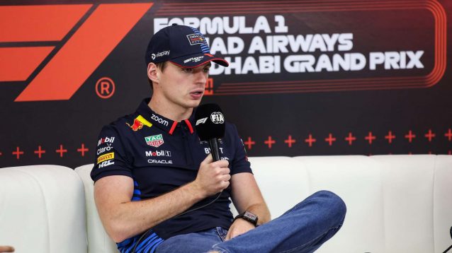 Max Verstappen in the Abu Dhabi press conference.