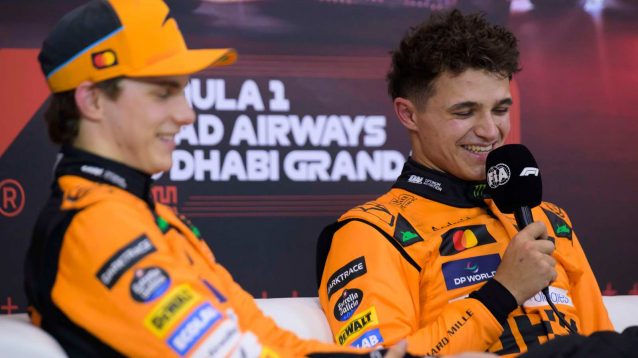 Lando Norris Oscar Piastri McLaren Abu Dhabi GP PlanetF1