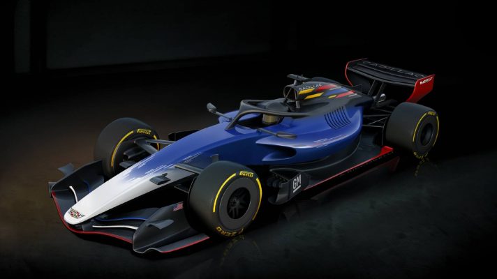 A render of the Cadillac F1 car for 2026.