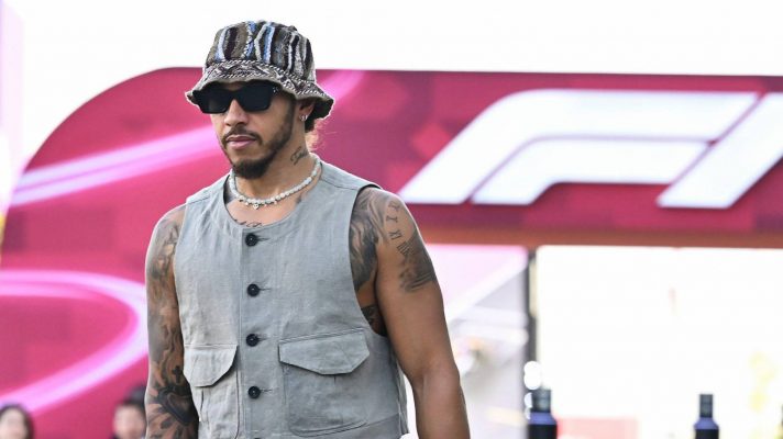 Seven-time World Champion Lewis Hamilton in the F1 paddock at the 2024 Qatar Grand Prix