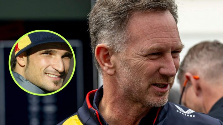 Red Bull boss Christian Horner and early RBR driver Tonio Liuzzi.