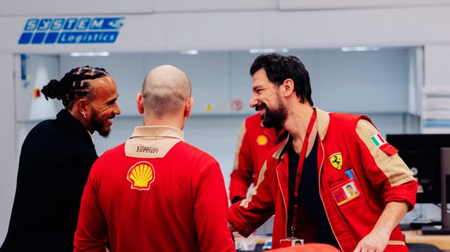 Lewis Hamilton met Ferrari team members on his first day in Maranello