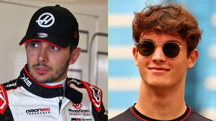 Haas' Esteban Ocon and Ollie Bearman pictured in 2024.