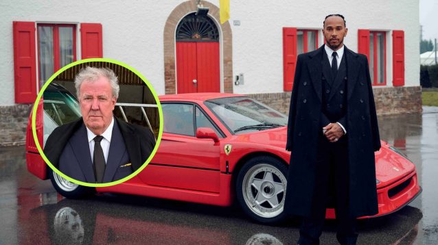 Ferrari's Lewis Hamilton, pictured with Jeremy Clarkson.