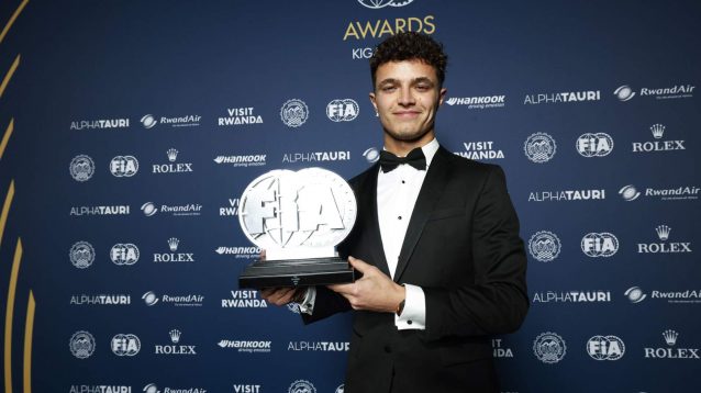 Lando Norris at the FIA Prizegiving Gala.
