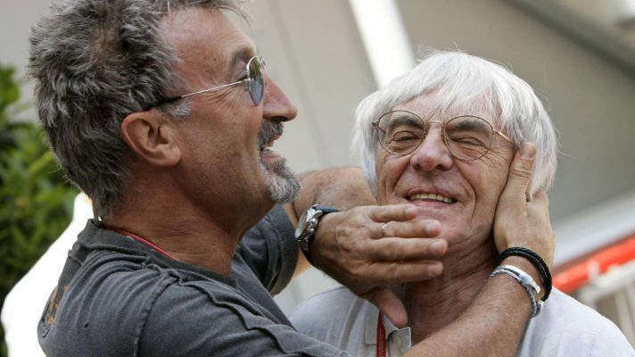 Eddie Jordan and Bernie Ecclestone pictured at the 2008 Monaco Grand Prix.