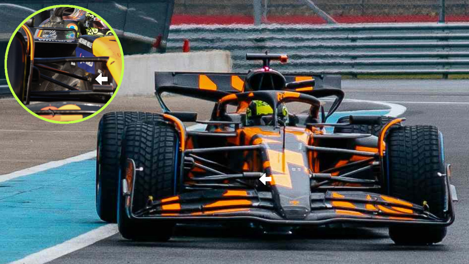 McLaren MCL39 front suspension comparison