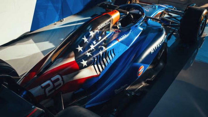 Logan Sargeant US Grand Prix American flag Planet F1
