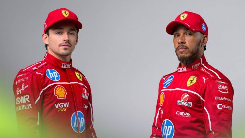 Lewis Hamilton’s ‘trouble’ with Charles Leclerc joke after ‘seamless’ Ferrari start