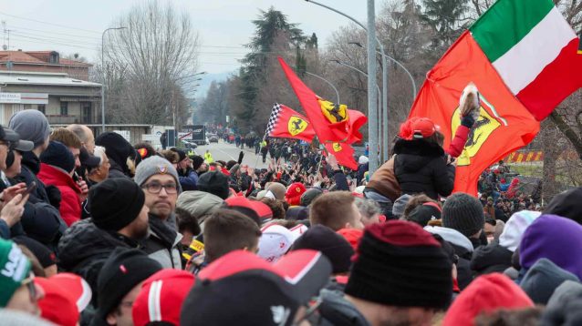 Ferrari fans gather at Fiorano.